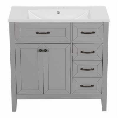 Ensemble de meuble-lavabo simple 36 po avec plateau en céramique Shavette