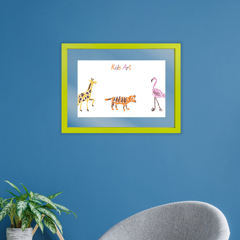 Domica Matte Shadow Box Picture Frame, Lime Green