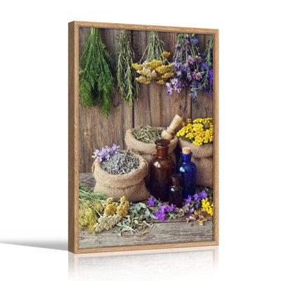 Ensemble de 1 tableau sur toile « Jardin d'herbes aromatiques »