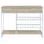 Grey 2-Drawer Home Bar Storage with Wine Rack
