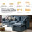 Cashin 97.5“ Modern Oversized Double-Layer Cushion Storage Sectional Sofa with Extendable Foot Pedal-2118774300