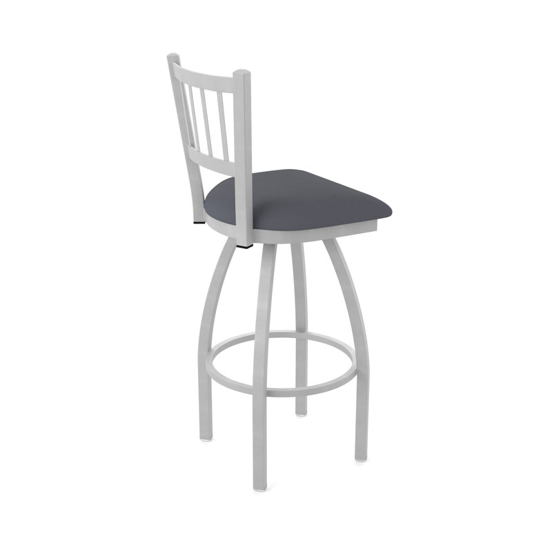 Tabouret pivotant 810 Contessa, Nickel anodisé, Vinyle - tempête Canter, Très grand (siège d'une hauteur de 36 po)