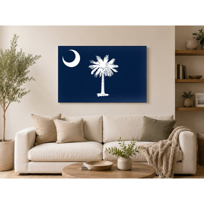 South Carolina State Flag — Palmetto Moon Canvas Wall Art