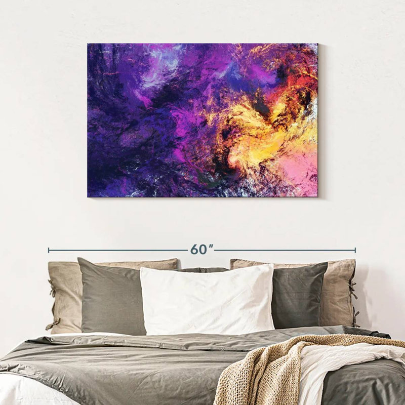 Avery Purple Abstract Texture, 30" H x 45" W