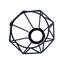 17cm H Metal Novelty Lamp Shade ( Uno ) in Black
