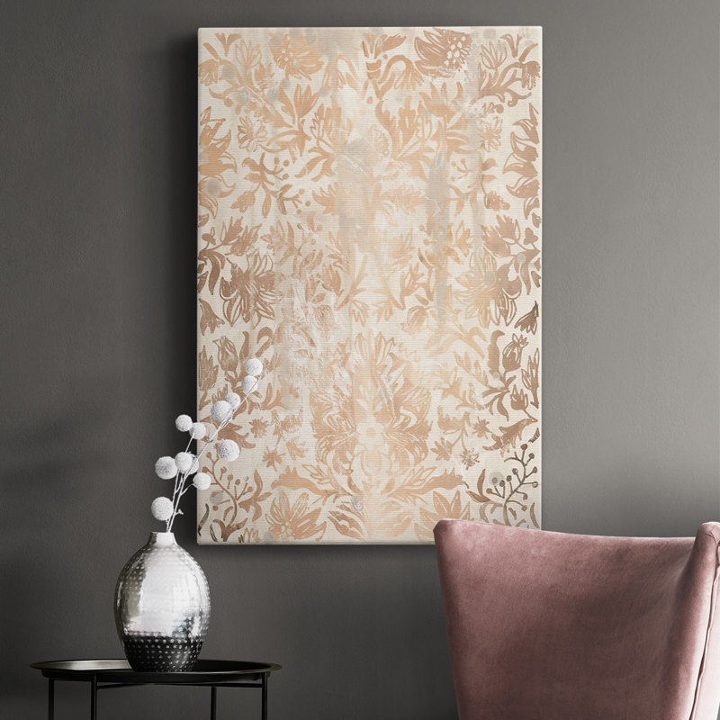 Noyer damassé I - reproduction sur toile tendue, H 12 po x l 8 po x P 1,5 po
