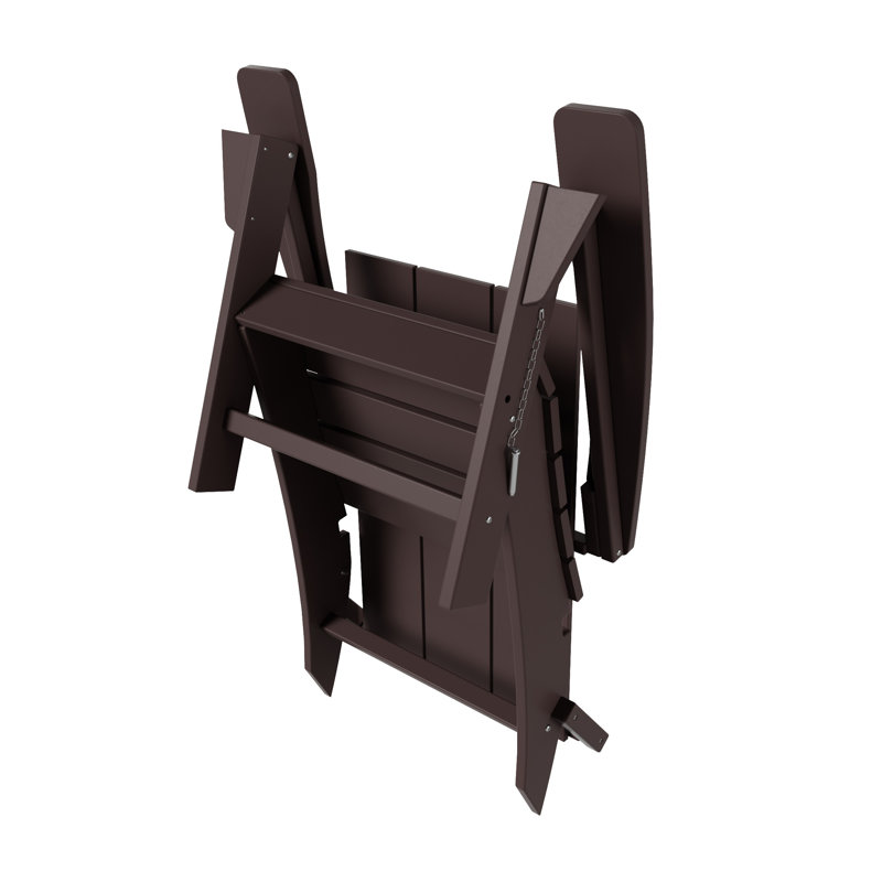 Chaise Adirondack pliante en plastique PEHD Joubert, Brun foncé