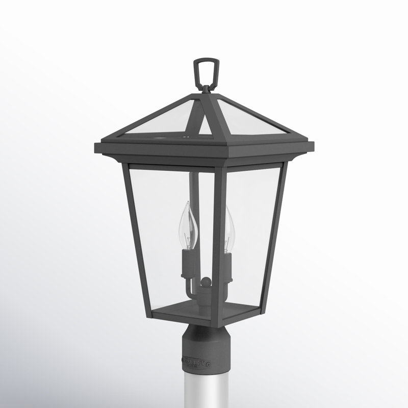 Tête de lanterne câblée à 1 lumière H 20,25 po Lalla, Noir musée