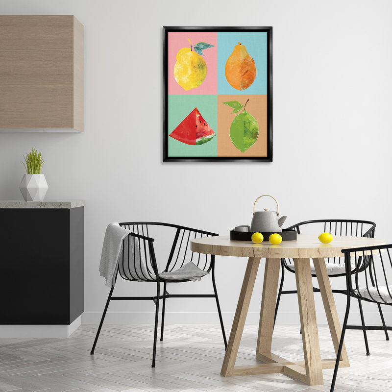  Art mural moderne sur toile flottante, "Modern Pop Fruits" par Carol Robinson, H 31 po x l 25 po