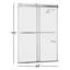 Porte de douche semi-sans cadre coulissante Spezia l 60 à 64 po x H 76 po-64619157