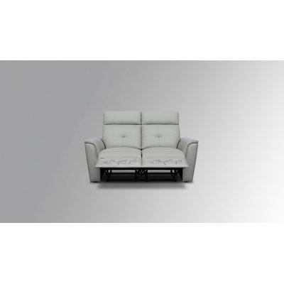Canapé gris clair 1058 avec fauteuils inclinables manuels