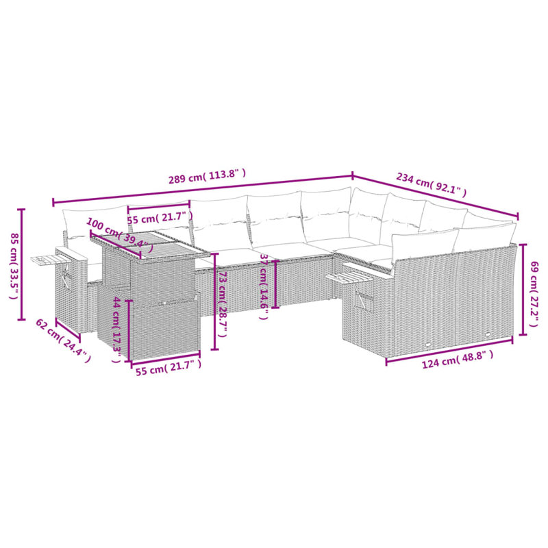 Vidaxl Garden Sofa Set