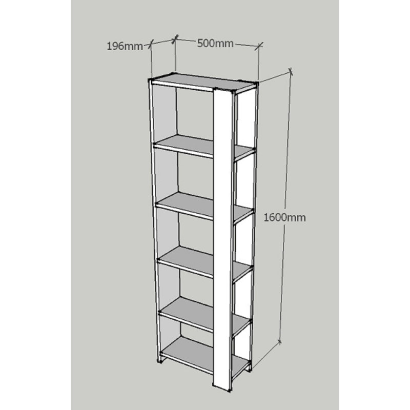Laguardia 160cm H x 50cm W Standard Bookcase