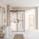Belizzi 52" W x 76" H By Pass Frameless Exposed RollerShower Enclosure with Clear Glass