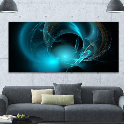 « blue fractal galactic nebula », reproduction d’impression sur toile