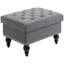 Banc combinant le salon et le tissu en polyester gris avec rangement et gris doux
