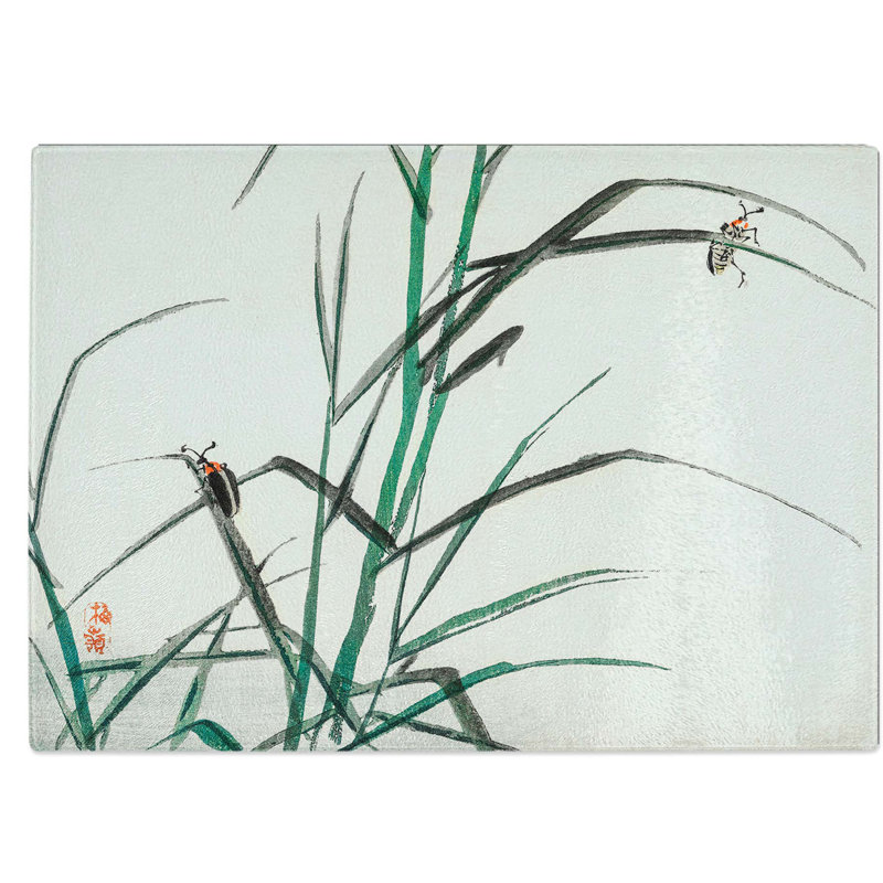 Tempered Glass Beetles Chopping Board, 28.5 cm W x 20 cm L