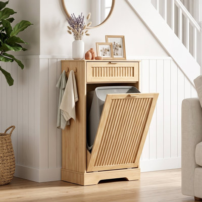 13 Gal Tilt-Out Trash Cabinet with Deodorizing