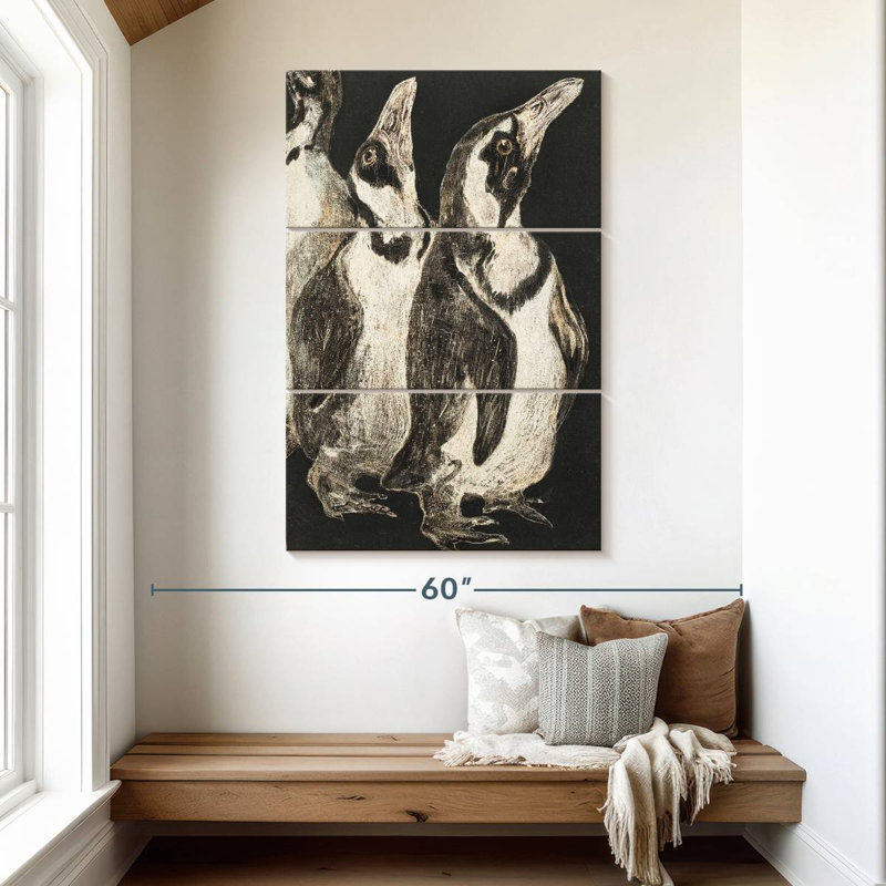Brampt Drie Pinguins, 50" H x 32" W
