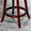 Tabouret pivotant à hauteur de comptoir 24 po, cerisier, tissu beige, rehausse le style du tabouret avec finition cerisier, siège, option relaxante et tendance-1749058994-1749058995