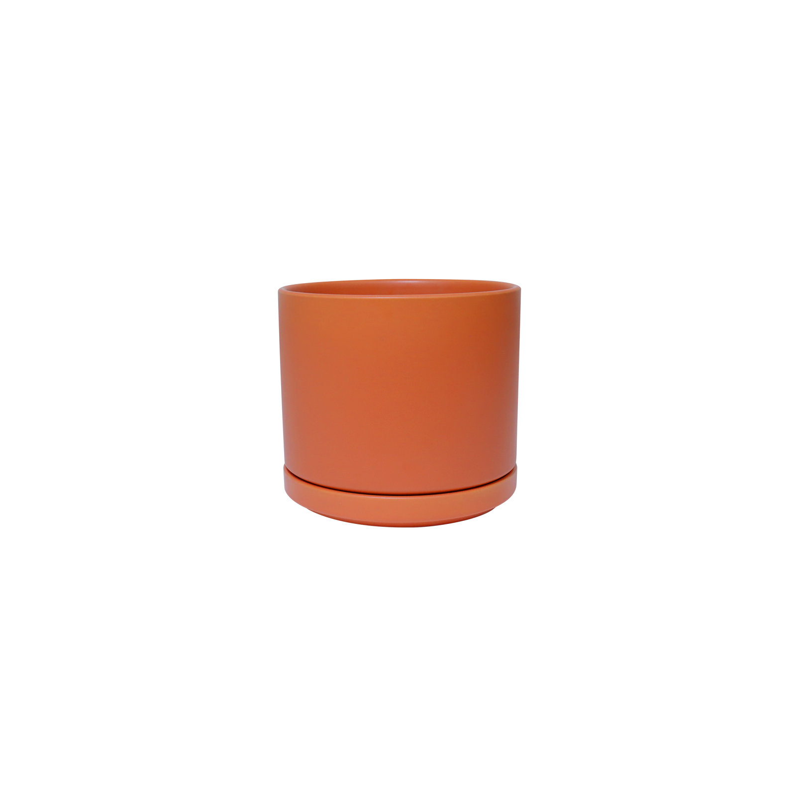 Cheryl 16" Ceramic Pot Planter, Rust, 11.5" H x 12.5" W x 12.5" D