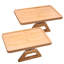Ensemble de 2 plateaux en bambou pour accoudoir de canapé, table d'accoudoir pliante-439640828