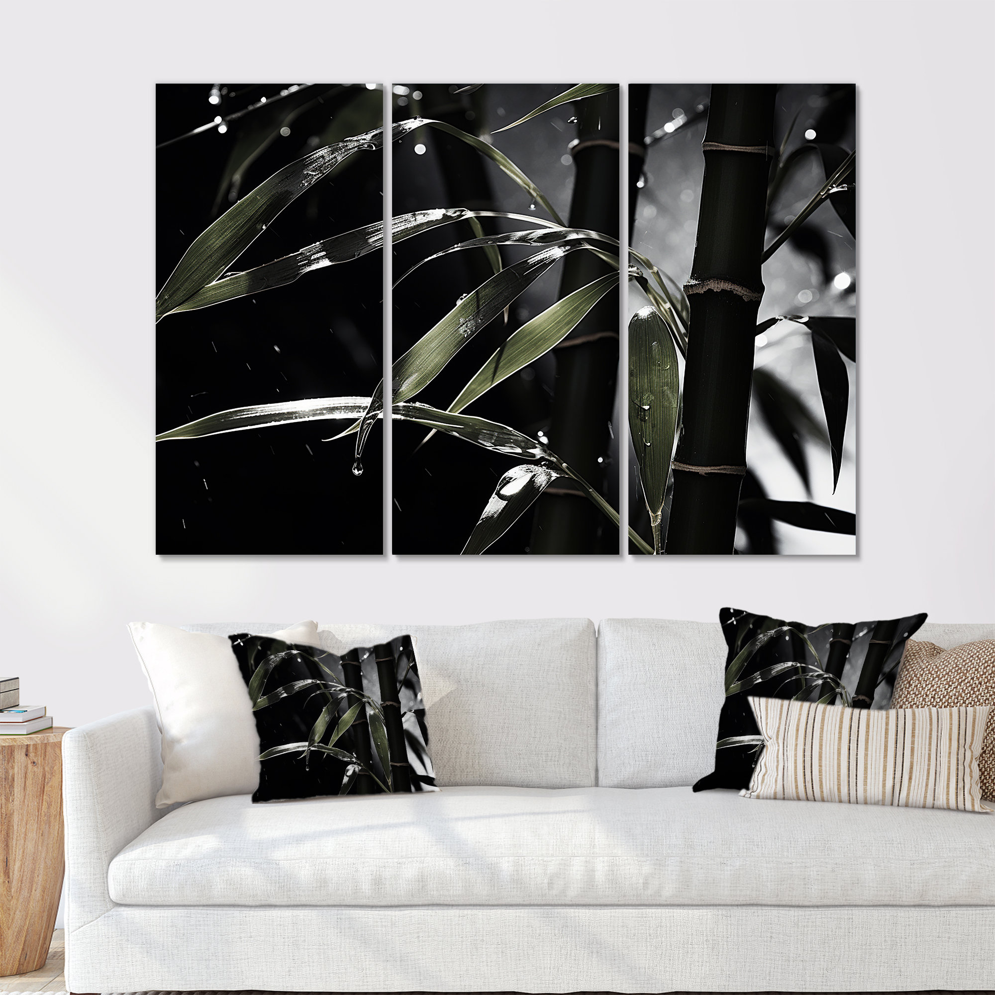 black and white bamboo wallpaper