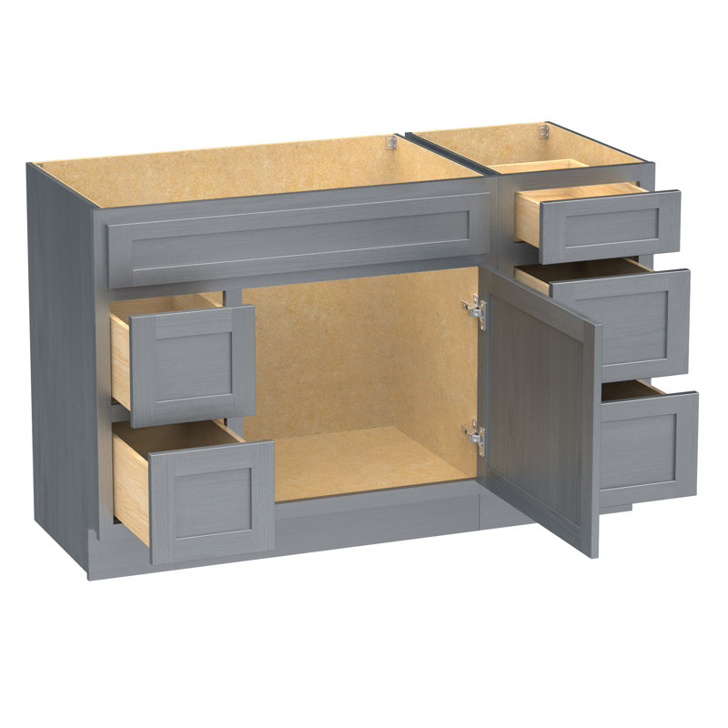 Base de meuble-lavabo simple 51 po seulement, Argenté