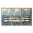 Toile avec cadre flottant or