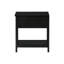 Table d'appoint avec 2 tiroirs et placage noir pour le développement de la chambre à coucher