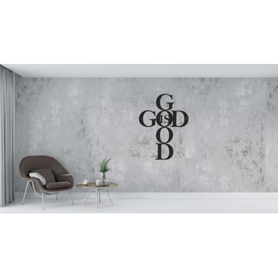 Scripture Walls God is Good Plaque en acier découpée au laser thermolaquée pour la maison et le bureau Décoration murale en métal Plusieurs tailles et couleurs