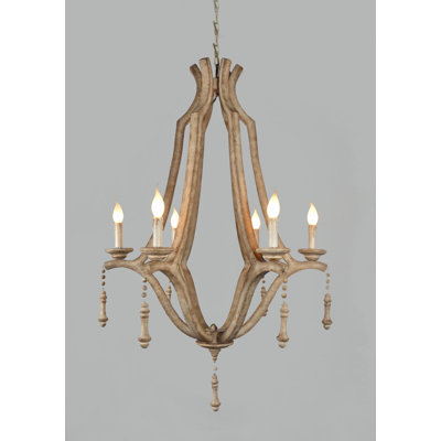 Lustre empire 6 lumières de style bougie Ochlocknee