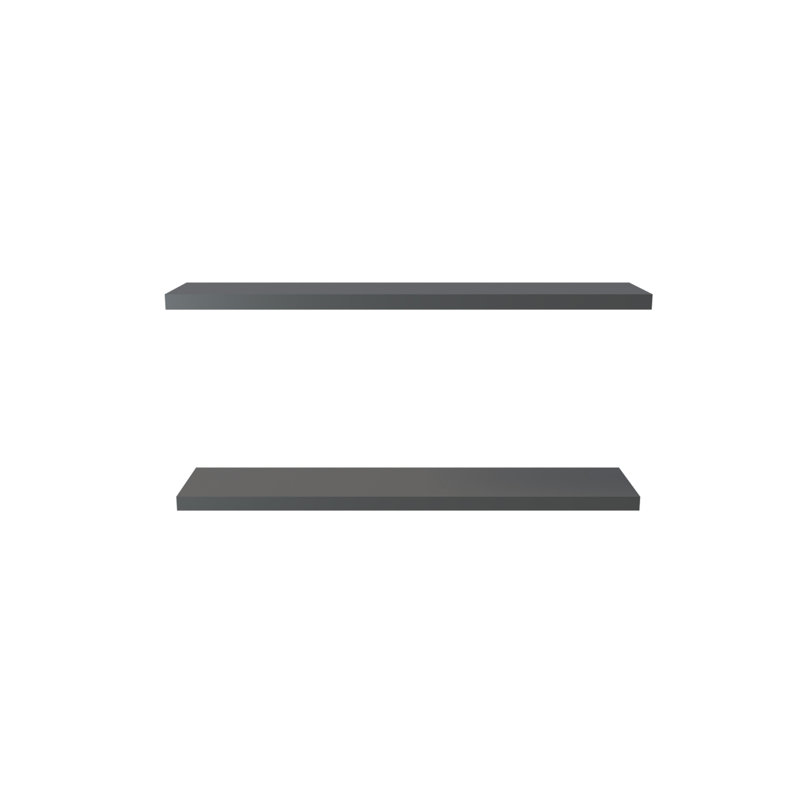 47" Wide  Floating Shelves Set of 2, Shelves for Wall Decor for Bedroom, Bathroom Storage Shelves, Book Shelves for Living Room Matt Gray