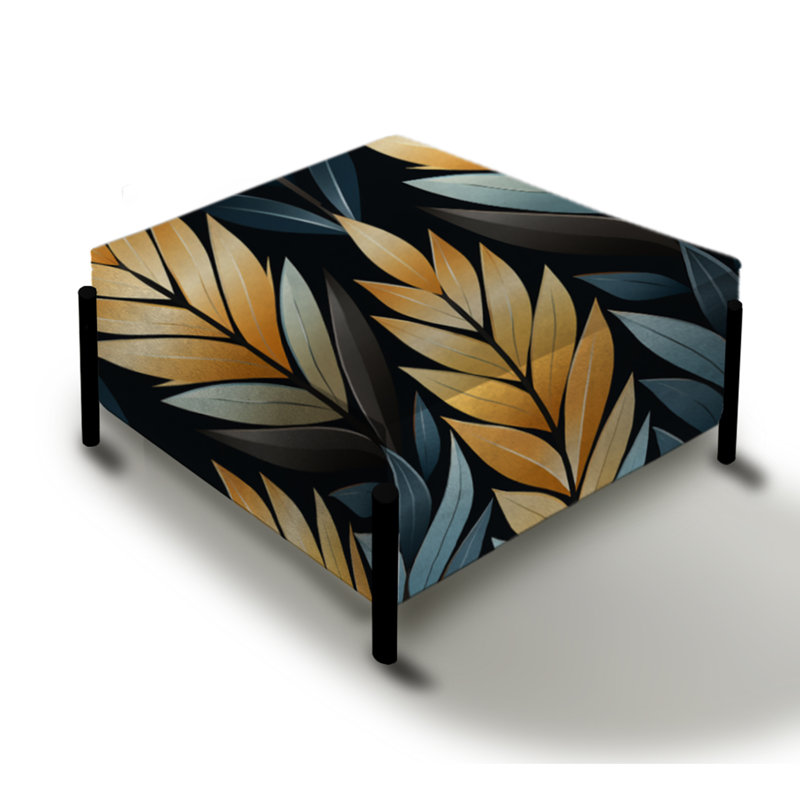 Tribal Essence Chevron Pattern - Chevron Large Square Ottoman