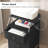 Black 2-Drawer Mobile File Cabinet - Charging Station, Rolling Printer Stand With Open Storage Shelf (Nonwovens Drawers, Fits A4/Letter For Home Office)