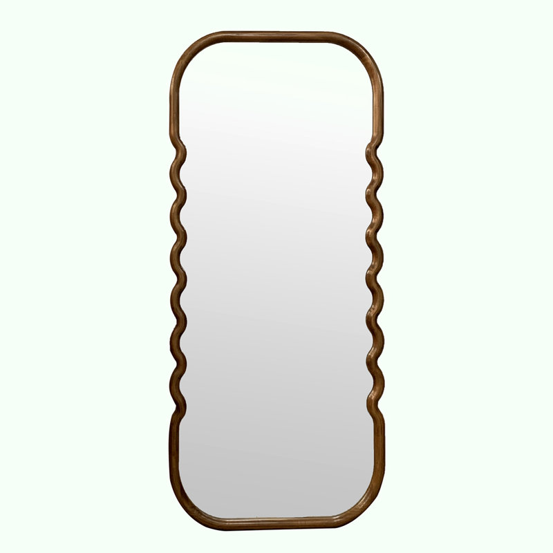 31.4x1.4x74" Oversized Wooden Floor Mirror