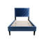 Lit simple moderne avec housse en velours - cadre 12, tête de lit réglable pour se détendre en 12 lattes pour un repos paisible-2077663851