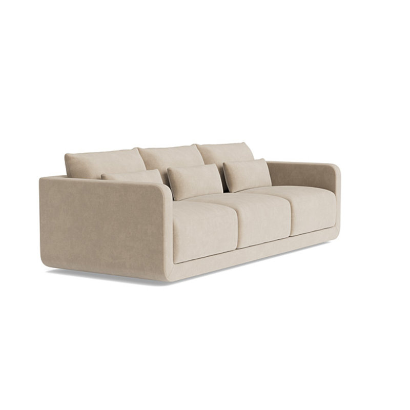 Eva Sofa (95"), Velvet - Beige