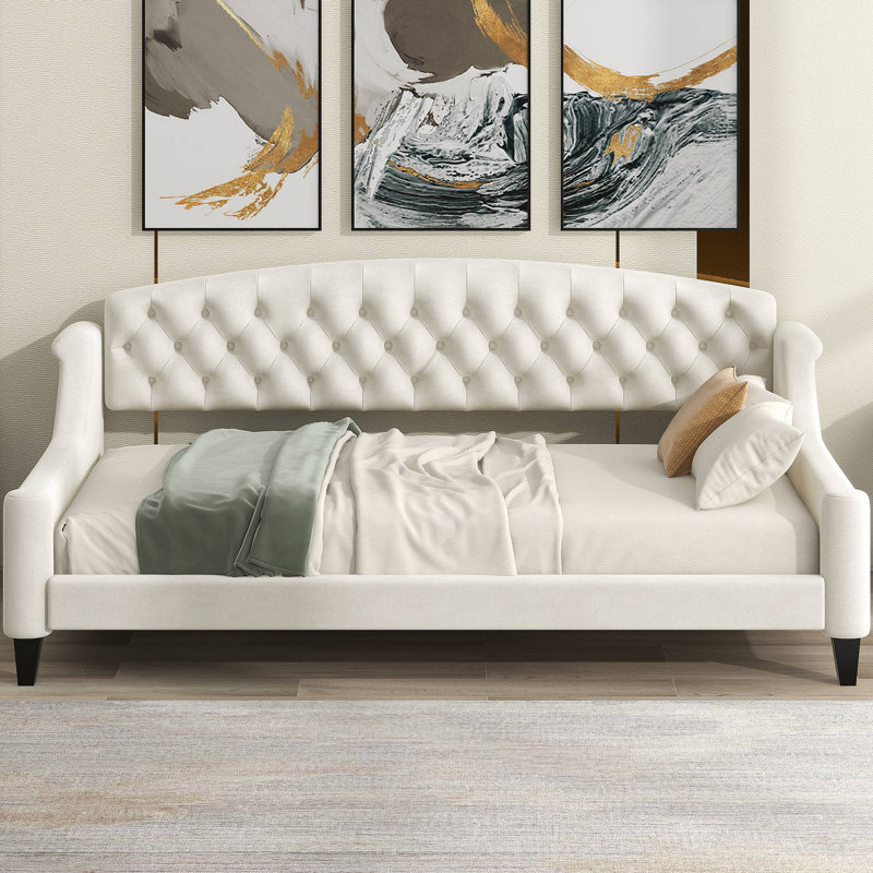 Lit de jour Modern Luxury, Beige, Lit simple