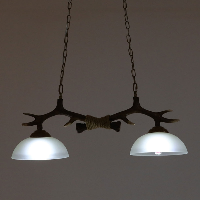 Luminaire suspendu rétro à 2 lumières