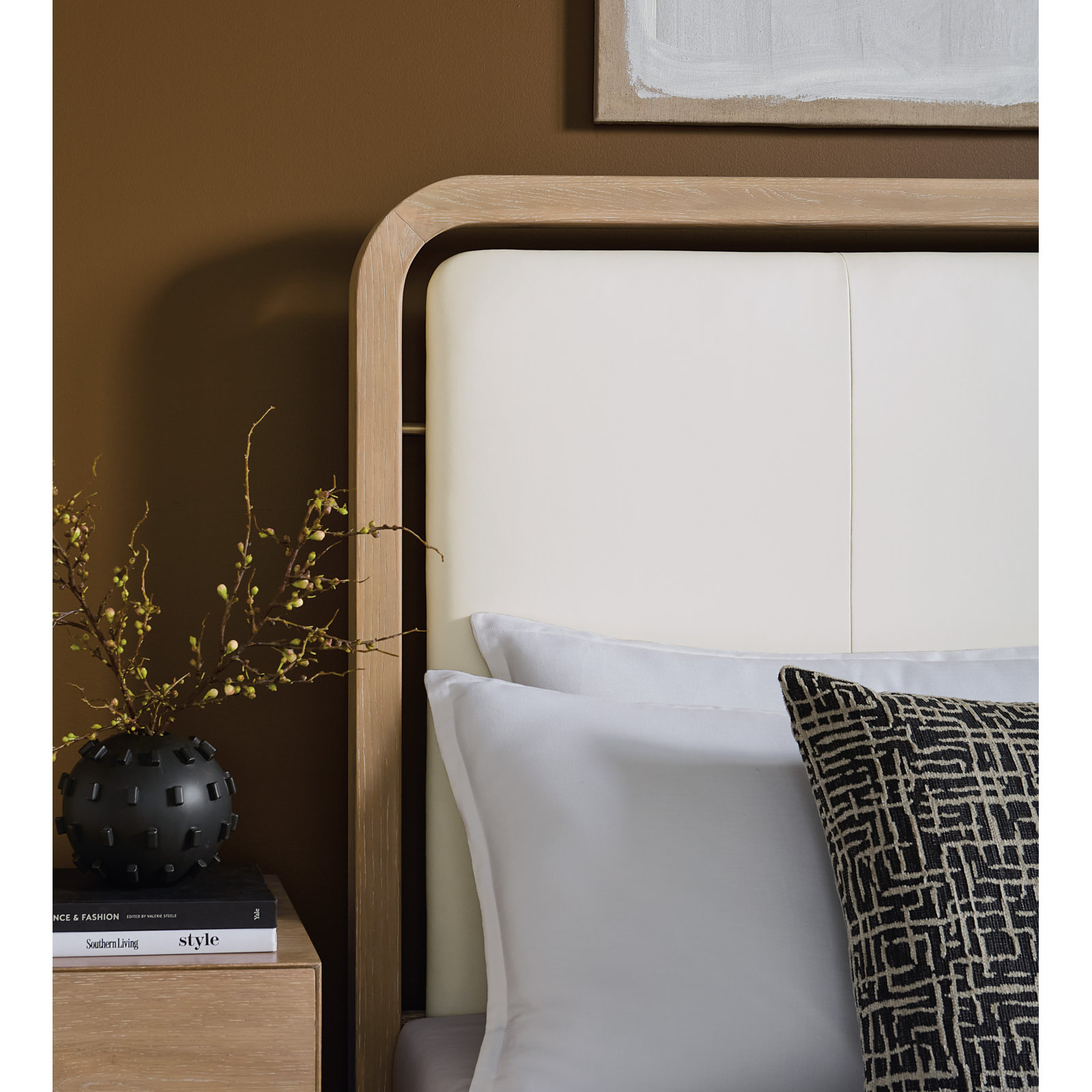 Banyon Bay Panel Bed, King, Brown/Cream/Tan