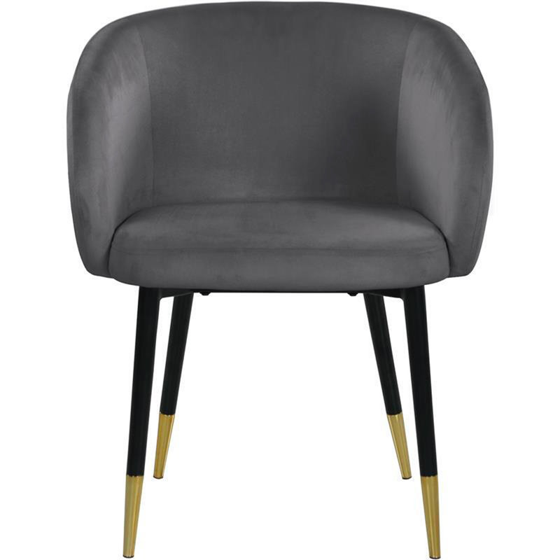 Chaise d'appoint en velours Cesalie, gris