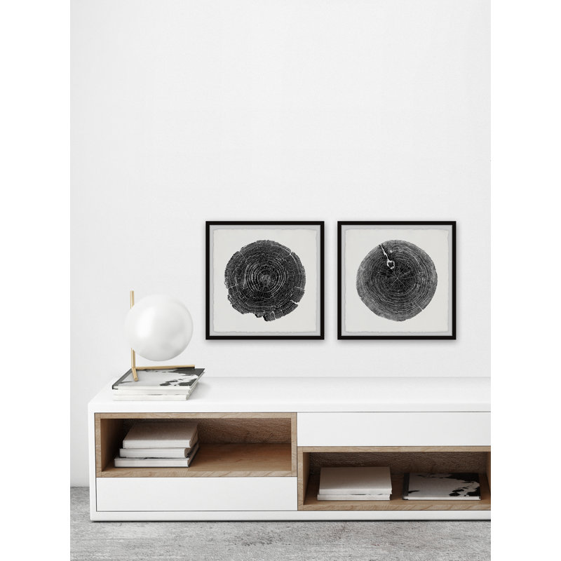 Charred - 2 Piece Single Picture Frame Print Set, 81cm x 81cm x 3.81cm