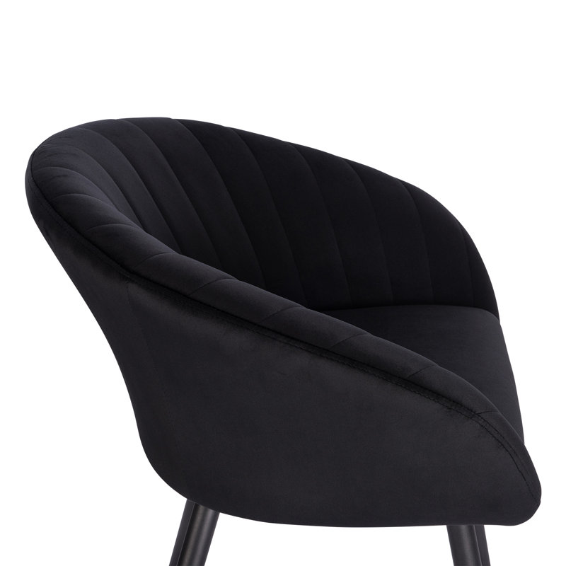 Popham Upholstered Dining Chair, Black