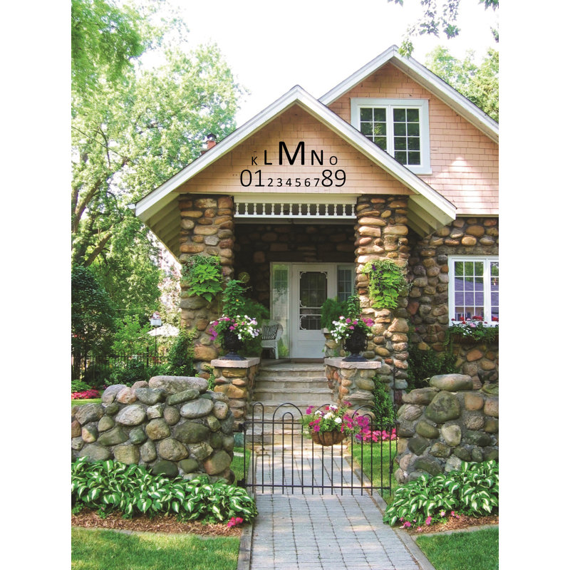 Metal Surface Mount House Letter, 6" H x 8.25" W x 0.08" D, M