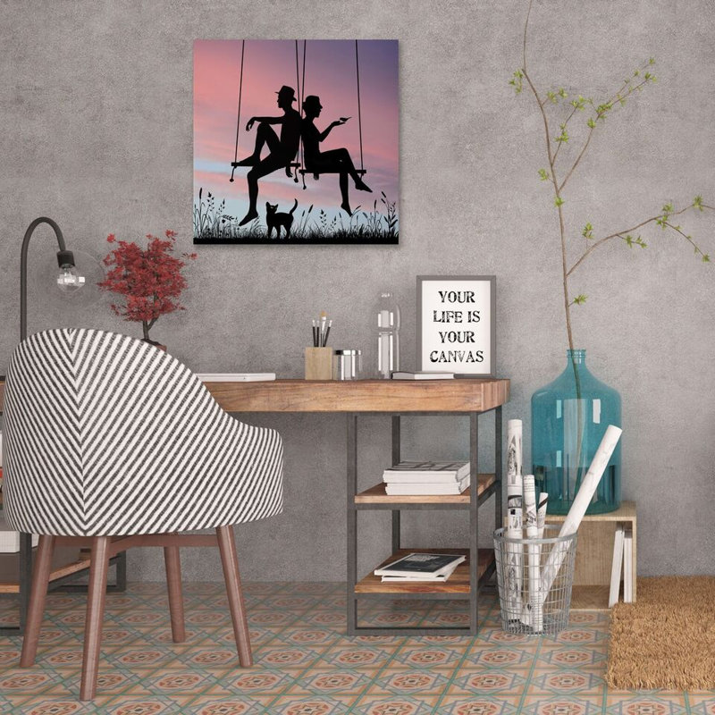 You're Cute When You're Jealous by Dominic Liam - Wrapped Canvas Print, 61cm H x 61cm W x 4cm D
