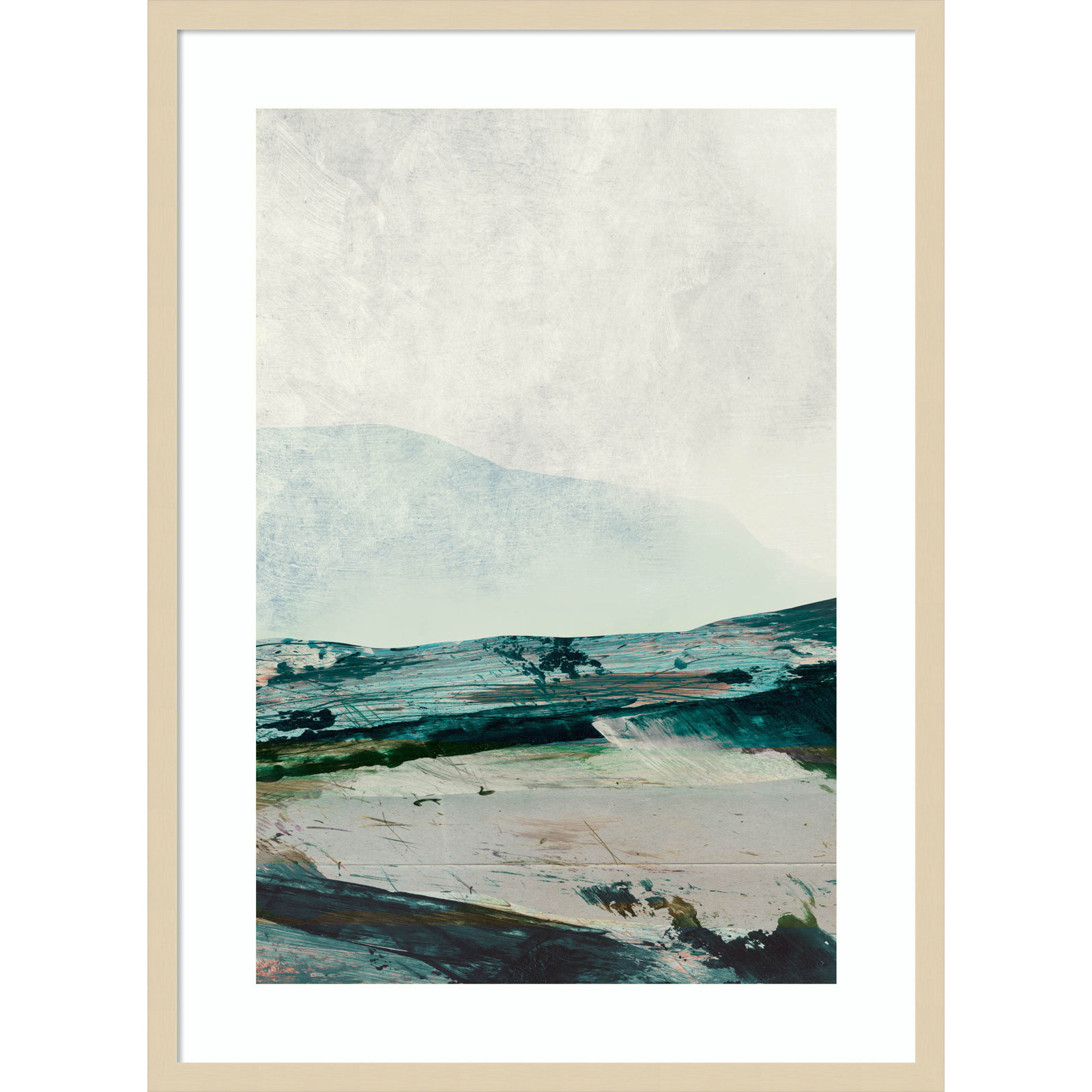Mountain Mists by Dan Hobday Wood Framed Wall Art Print, Brown Framed, 33" H x 24" W