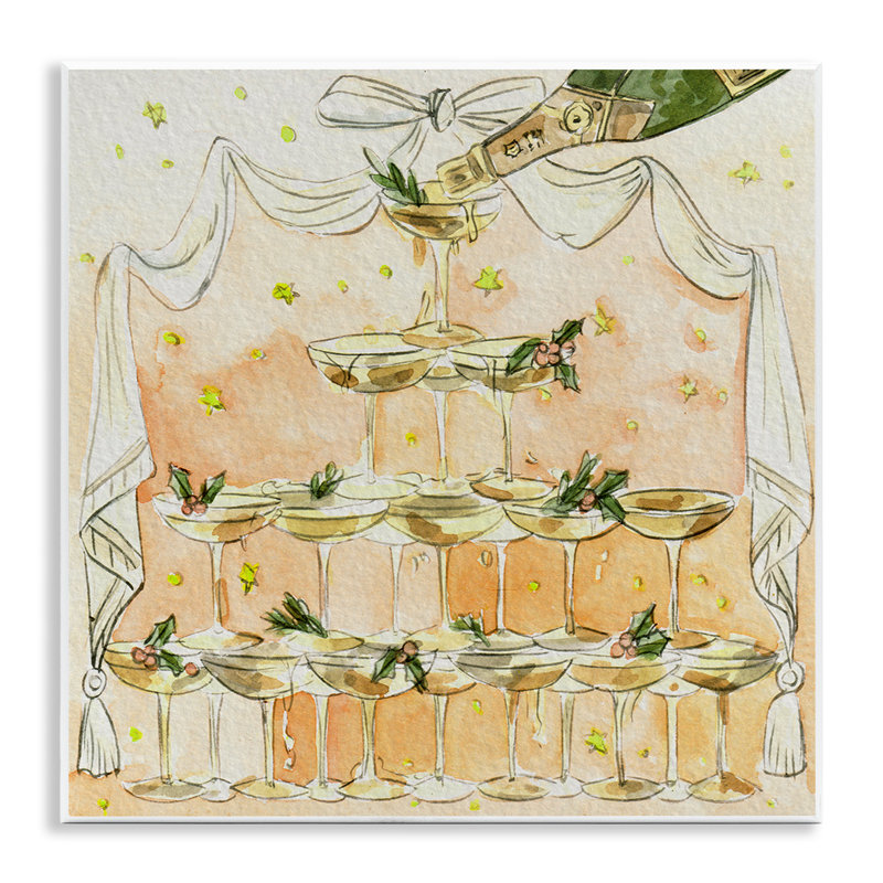 «Winter Champagne Cocktail Tower», art par Melissa Wang