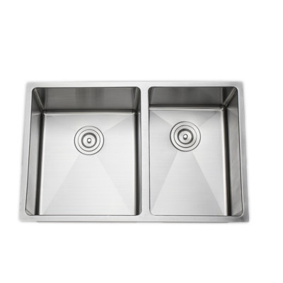 Chef's Series 30'' L Double Bowl Stainless Steel Kitchen Sink