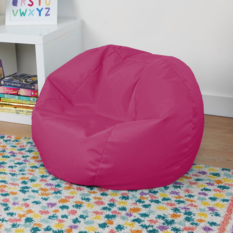 Polyester Outdoor Friendly Refillable Classic Bean Bag, Pink